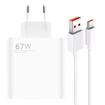 Комплект зарядки Xiaomi 67W кабель 6А xiaomi-67w фото