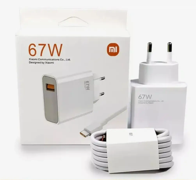 Комплект зарядки Xiaomi 67W кабель 6А xiaomi-67w фото